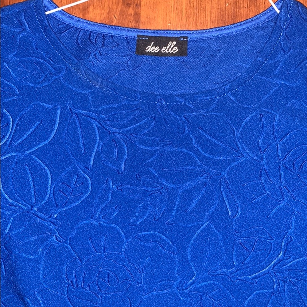 Royal blue textures crop top